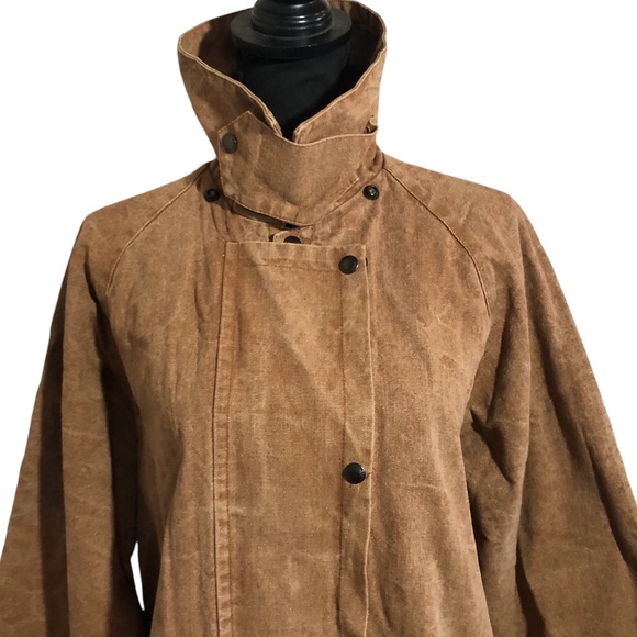 VTG The Australian Outback Collection Oilskin Drover Duster Jacket Mens Unisex S - Picture 5 of 16